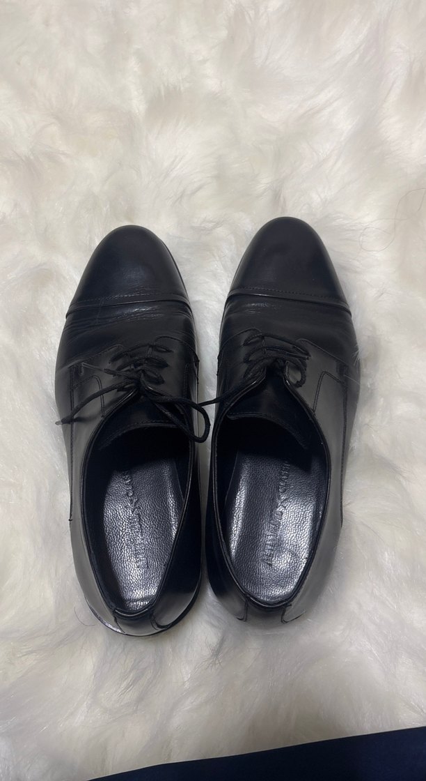 Siyah Deri Klasik Erkek Ayakkabı - Görsel 2