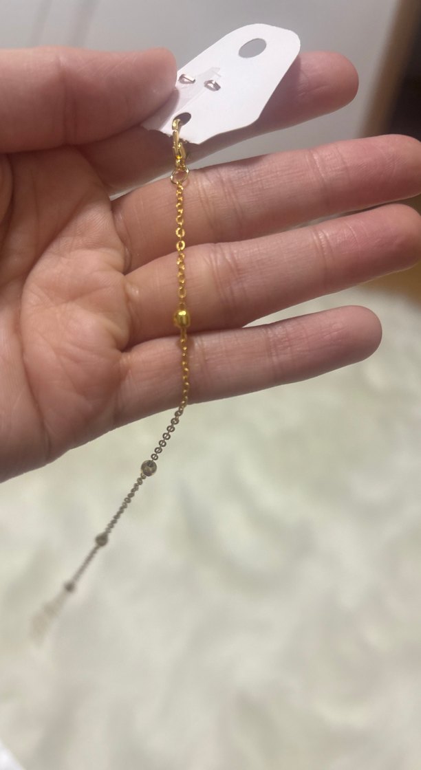 Minimalist Zincir Detaylı Altın Bileklik - Görsel 3