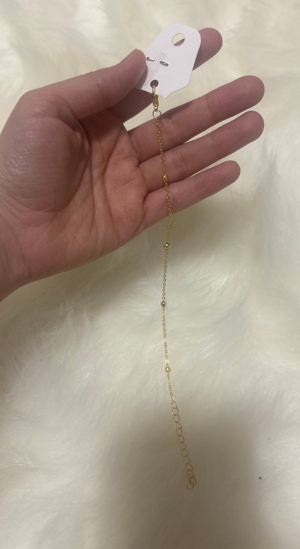 Minimalist Zincir Detaylı Altın Bileklik - Görsel 2