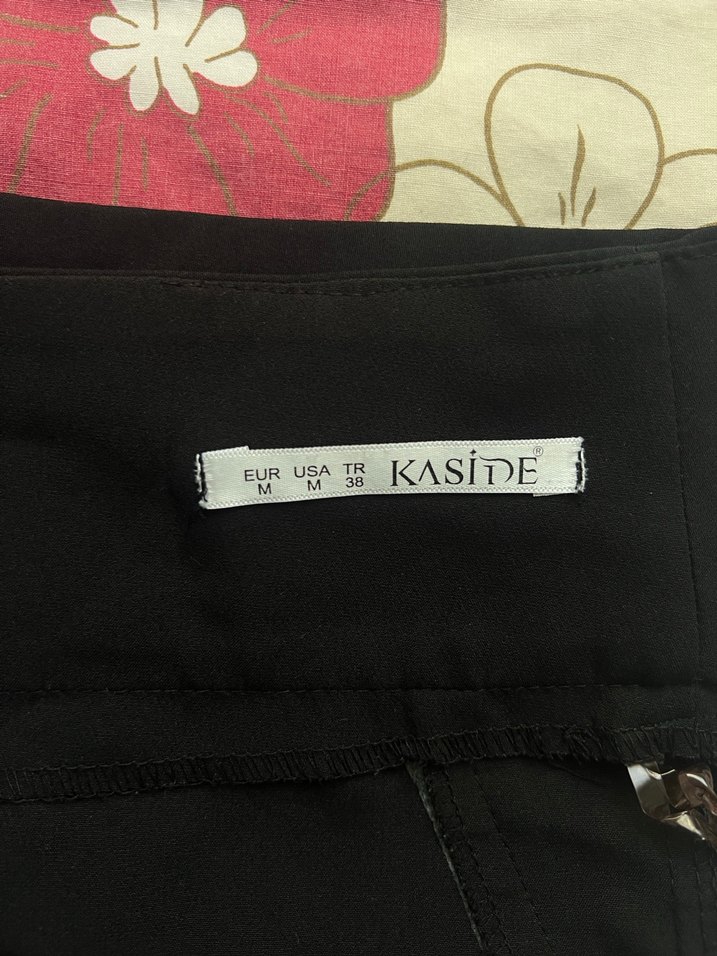 Yüksek bel Siyah Kadın Kumaş Pantolon Regular Fit - Görsel 2