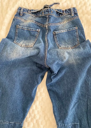 Mavi Bol Kesim Kadın Denim Pantolon - Görsel 2