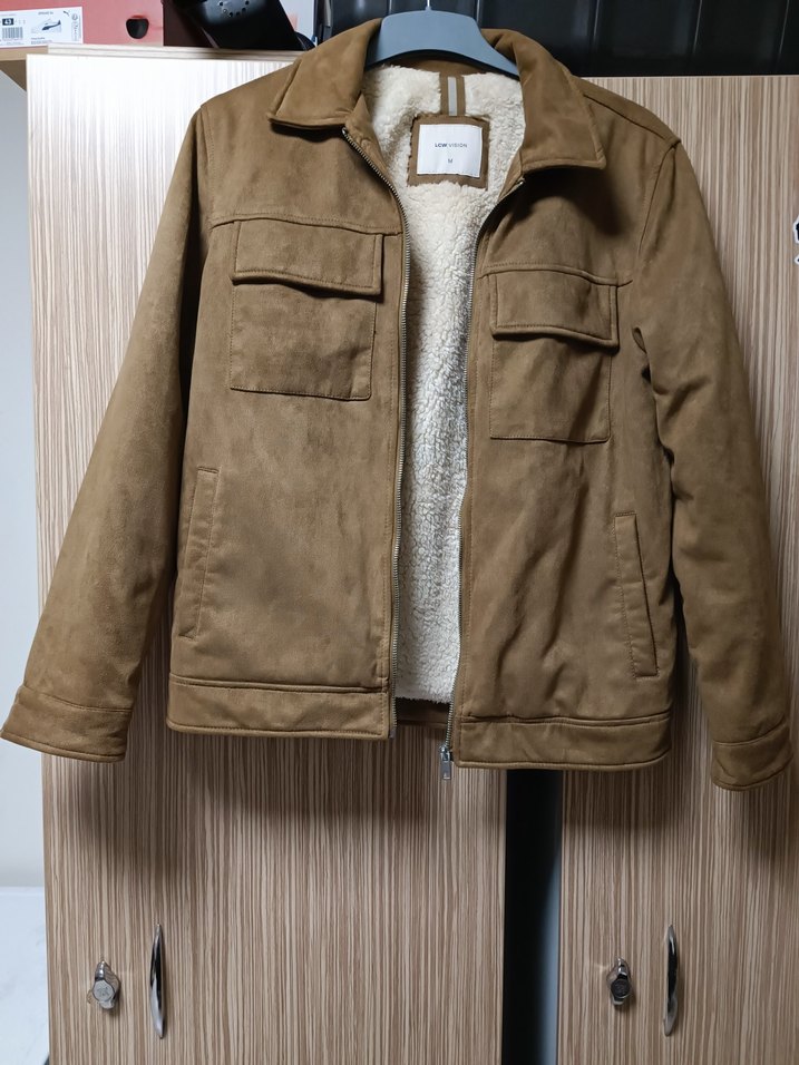 Kahverengi Süet Erkek Ceket Kürklü - Görsel 2