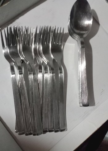 Gri Metal Çatal ve Kaşık Seti - Görsel 3