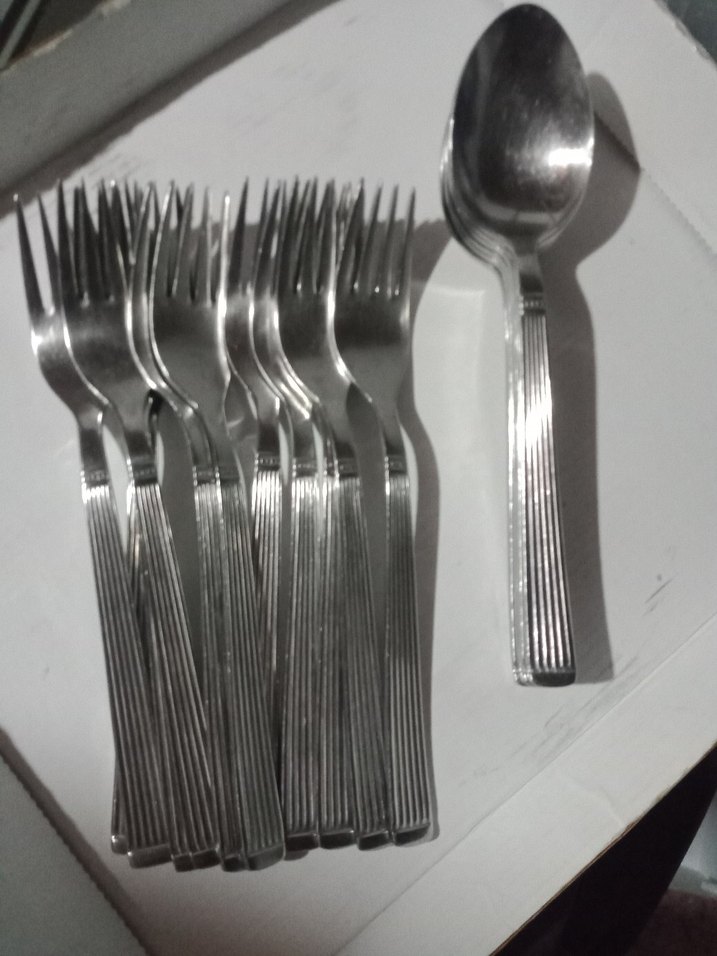 Gri Metal Çatal ve Kaşık Seti - Görsel 2