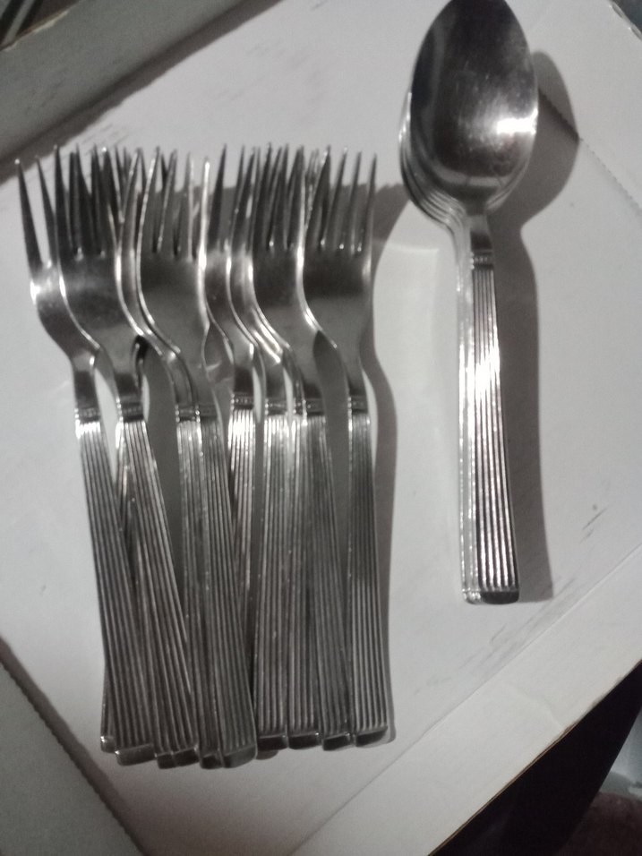 Gri Metal Çatal ve Kaşık Seti - Görsel 3