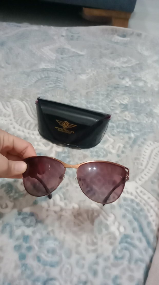 Parlak Kahverengi Tokalı Kadın Güneş Gözlüğü - Görsel 5