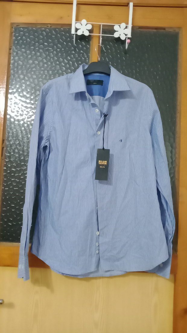 Mavi Uzun Kollu Denim Gömlek - Görsel 2