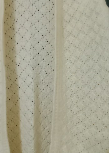 krem Örgü Kadın Süveter V Yaka - Görsel 2