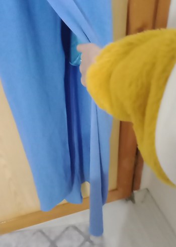 Mavi Drapeli Uzun Abiye Elbise - Görsel 3