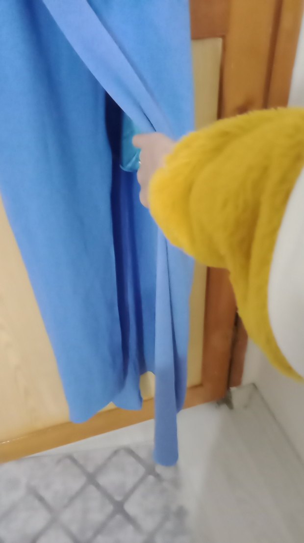 Mavi Drapeli Uzun Abiye Elbise - Görsel 3