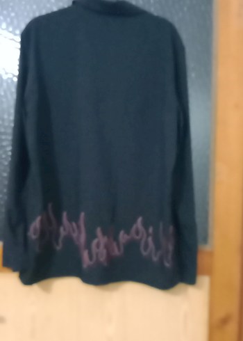 Siyah Düğmeli Uzun Kollu Midi Gömlek - Görsel 5