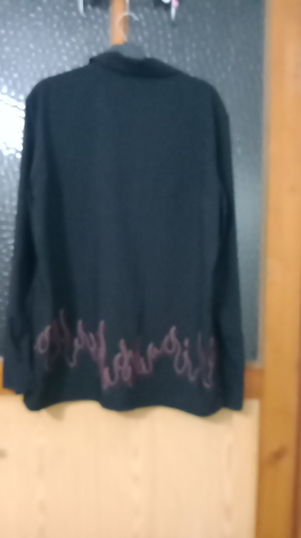 Siyah Düğmeli Uzun Kollu Midi Gömlek - Görsel 5