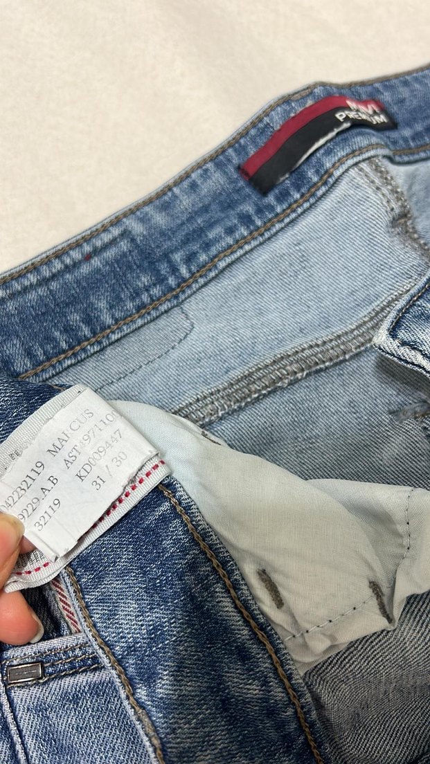 Erkek Mavi Normal Kesim Denim Jean - Görsel 2