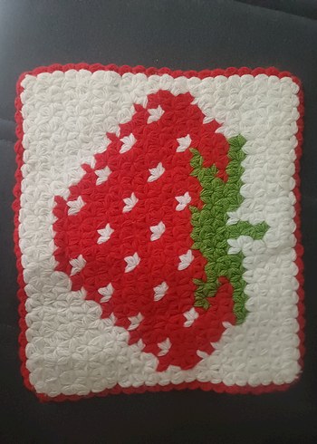 Renkli Çilek Desenli Banyo lifi - Görsel 2