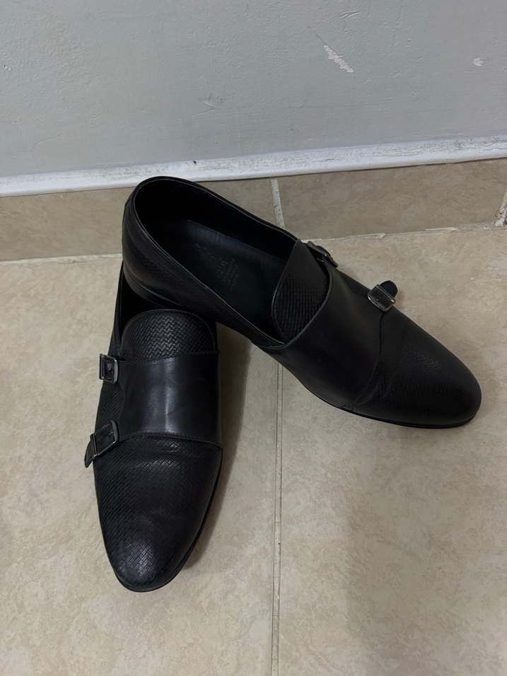 Klasik Siyah Deri Tokalı Erkek Ayakkabı - Görsel 2