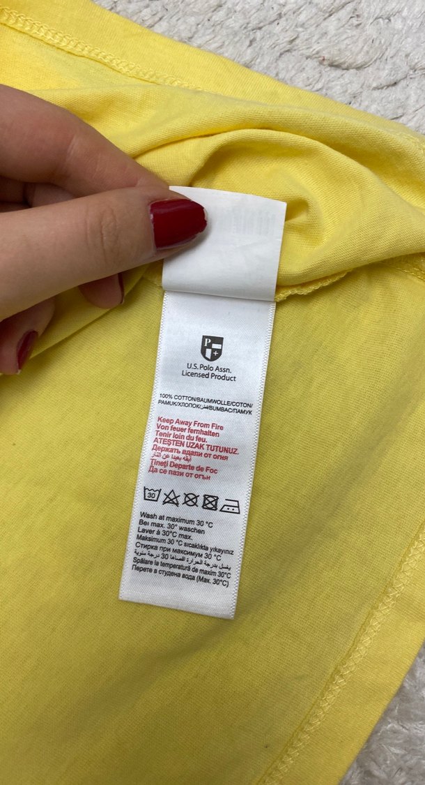 Sarı Kız Çocuk Baskılı Pamuk Tişört - Görsel 3