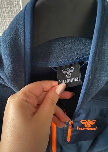 Lacivert Hummel Fermuarlı unisex polar hırka - Görsel 3