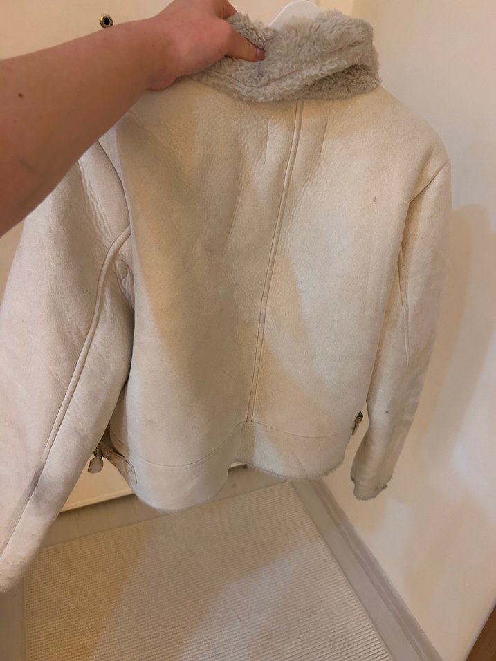 Kürk Detaylı Bej Süet Kadın Ceket - Görsel 2