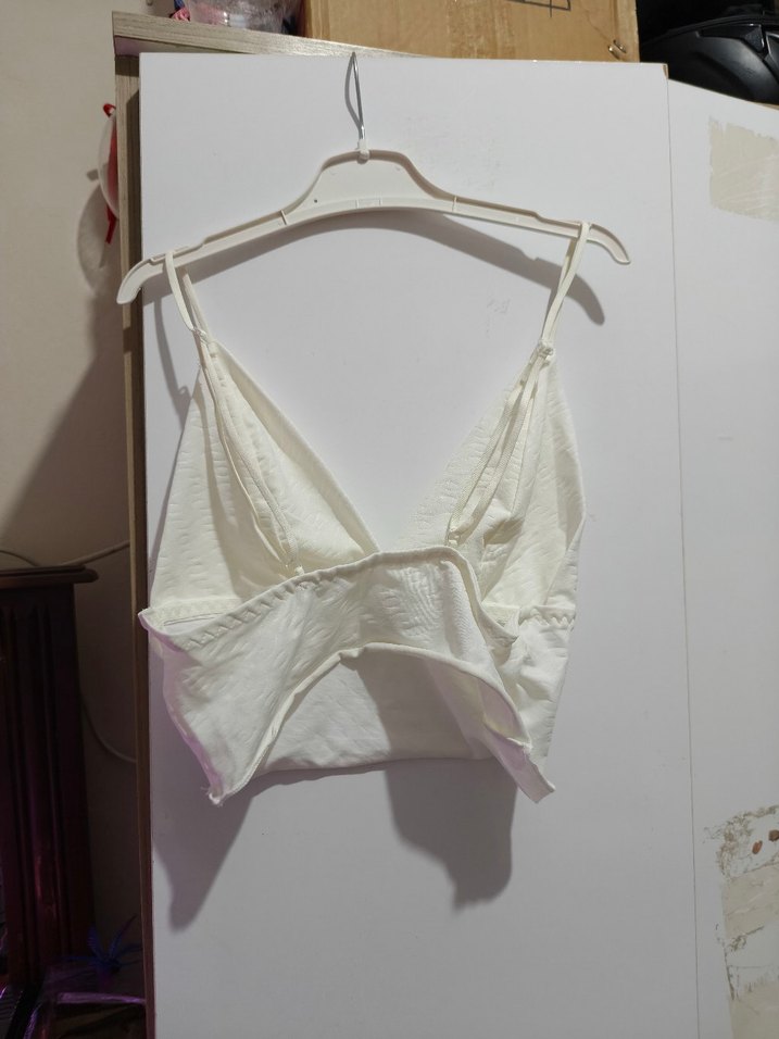 Dantel Detaylı Beyaz Mini Büstiyer - Görsel 2