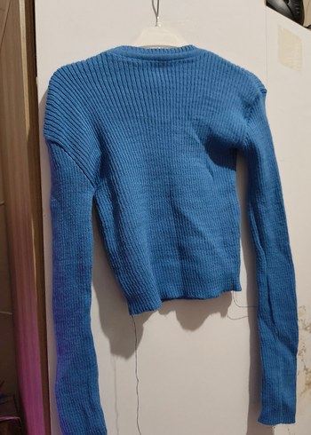 Mavi Triko Kadın Uzun Kollu Kazak - Görsel 2