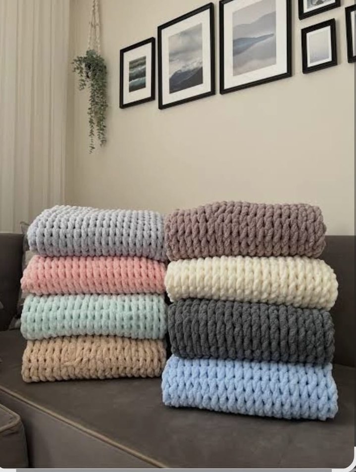 Örgü atkı puffy - Görsel 2