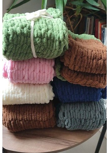 Örgü atkı puffy - Görsel 4