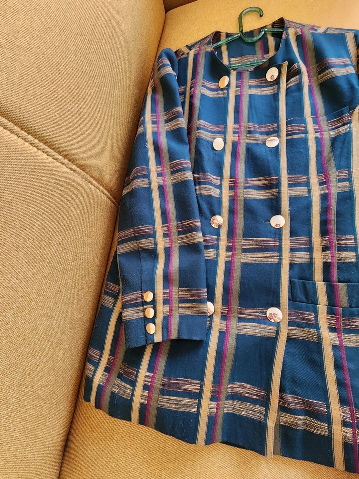 Düğmeli Çok Renkli Midi Ceket - Görsel 2