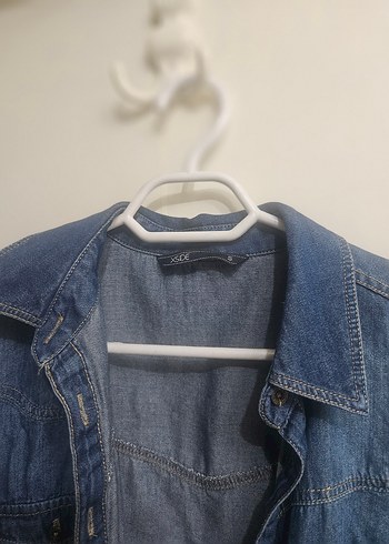 Kadın Mavi Düğmeli Uzun Kot Elbise - Görsel 2