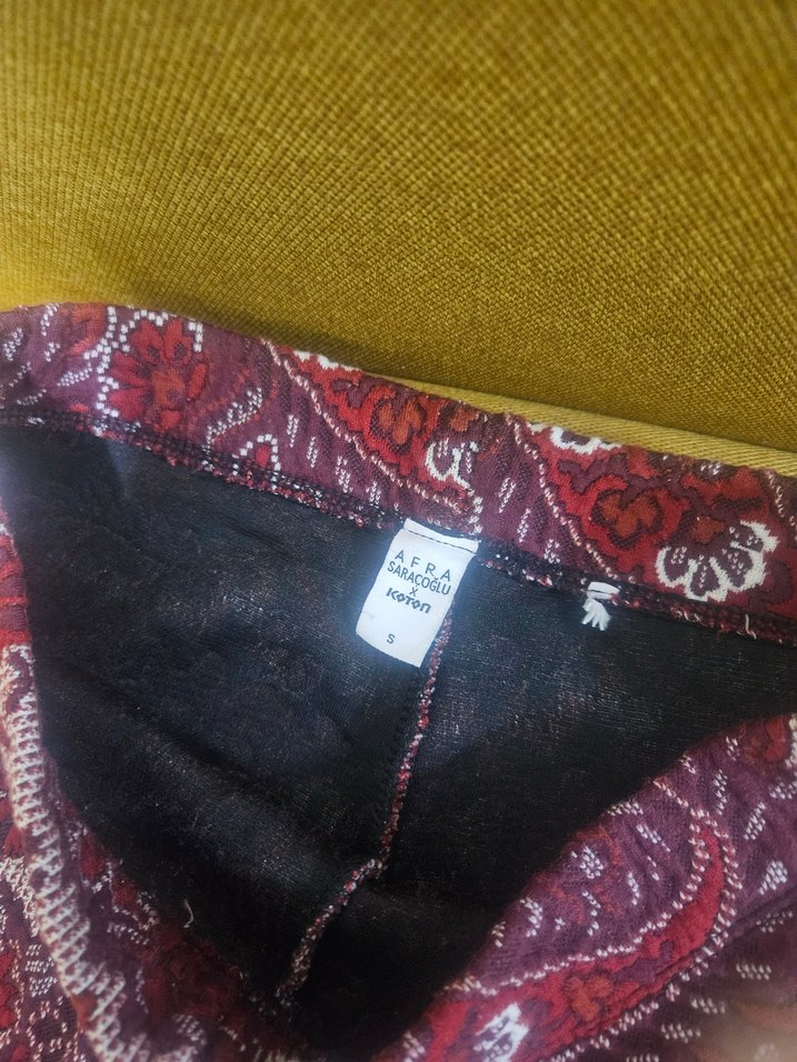 Bordo Dantelli Bohem İspanyol Paça Pantolon - Görsel 2