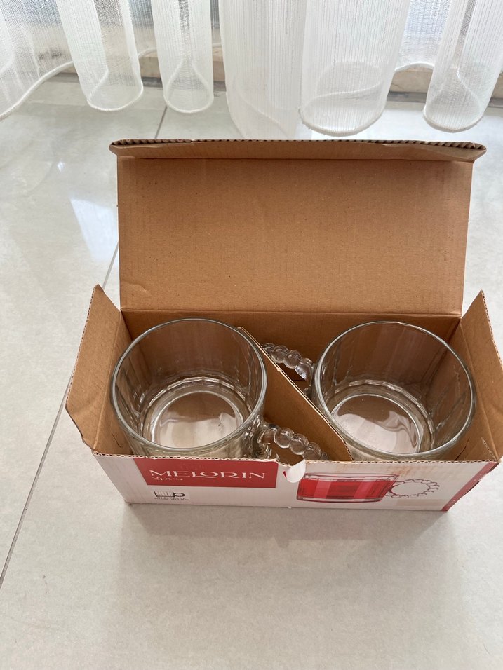 Melorin 2'li Kırmızı Cam Fincan Seti - Görsel 2