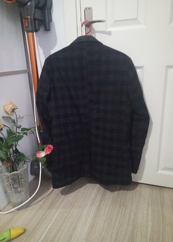 Düğmeli Gri Erkek Midi Ceket - Görsel 2