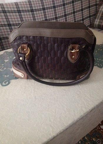 Kahverengi Deri Tokalı Kadın Çanta - Görsel 2