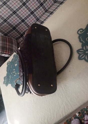 Kahverengi Deri Tokalı Kadın Çanta - Görsel 4