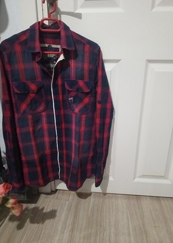 Erkek Kırmızı Kareli Uzun Kollu Gömlek - Görsel 2