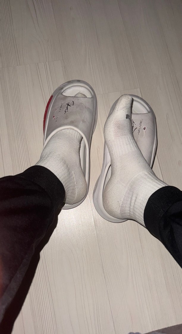 Gri Beyaz Cırtlı Erkek Terlik - Görsel 2