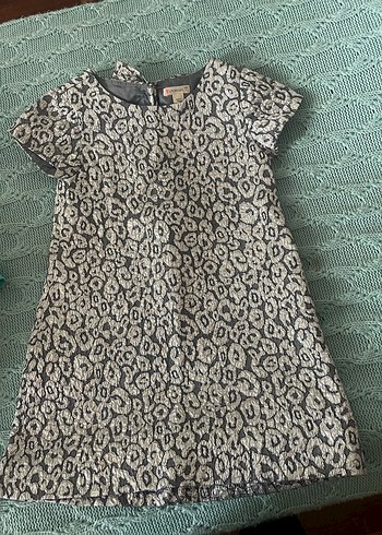 Kız Çocuk Bohem Yılan Desenli Goblen kumaş Elbise - Görsel 3