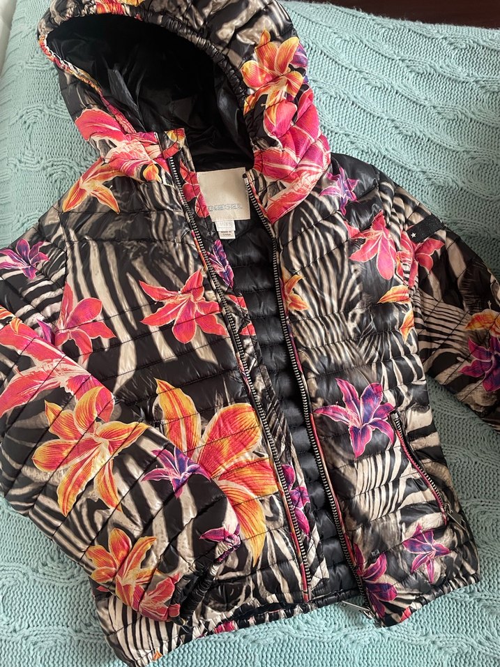 Diesel Kadın Mini Baskılı Kapüşonlu Ceket - Görsel 2