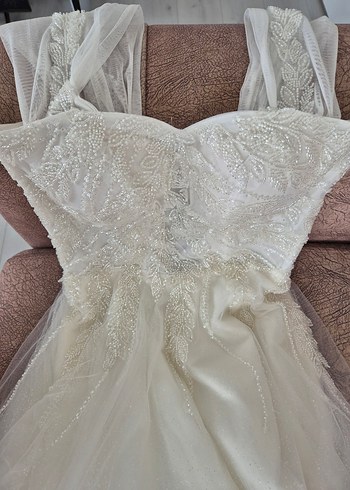 Vintage Bohem Tarzı Straplez Gelinlik - Görsel 4