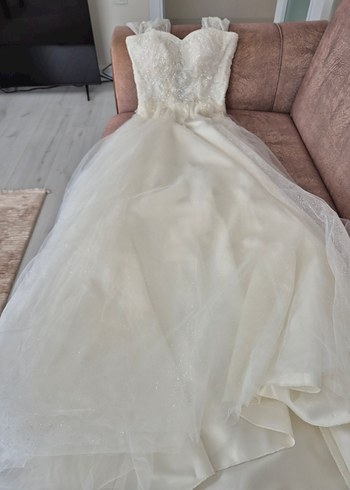 Vintage Bohem Tarzı Straplez Gelinlik - Görsel 3