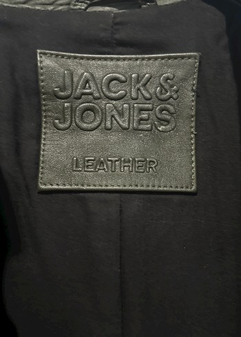 Jack & Jones Gri Deri Biker Ceket - Görsel 3
