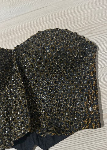 Pul İşlemeli Straplez Mini Büstiyer - Görsel 6