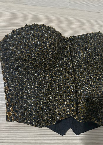 Pul İşlemeli Straplez Mini Büstiyer - Görsel 5