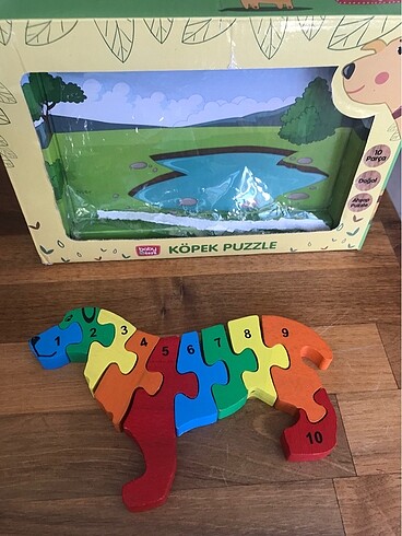 Ahşap köpek puzzle