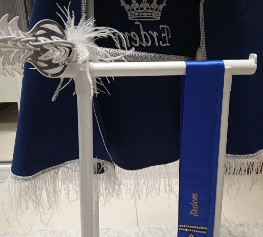 Mavi İşlemeli Püsküllü Çocuk Kostümü - Görsel 4