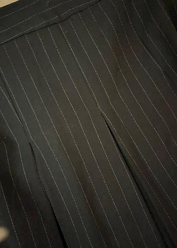 Lacivert Pileli Koton Mini Etek - Görsel 3