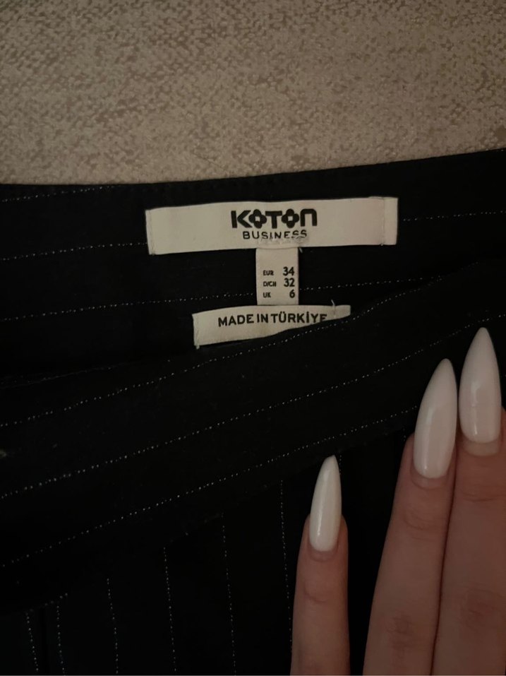 Lacivert Pileli Koton Mini Etek - Görsel 2