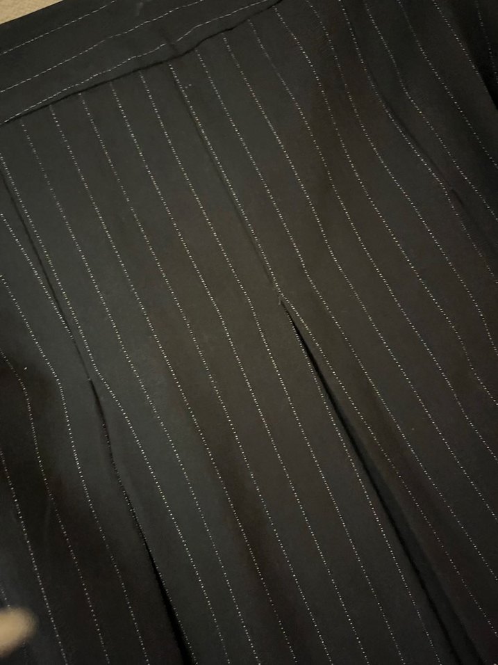 Lacivert Pileli Koton Mini Etek - Görsel 3