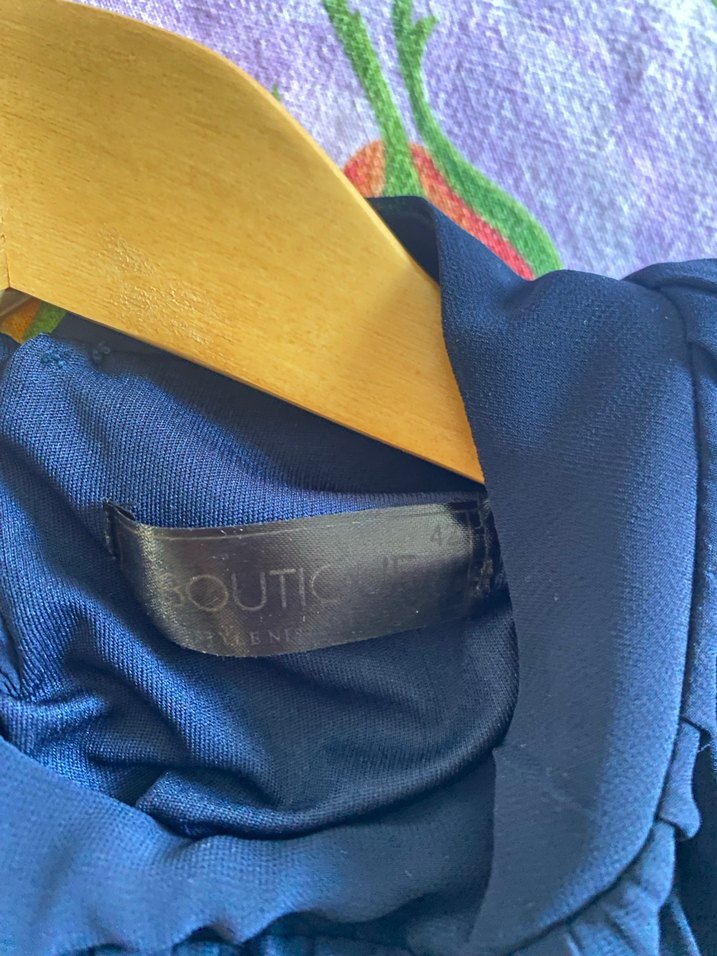 Kadın Lacivert Uzun Pliseli Elbise - Görsel 5