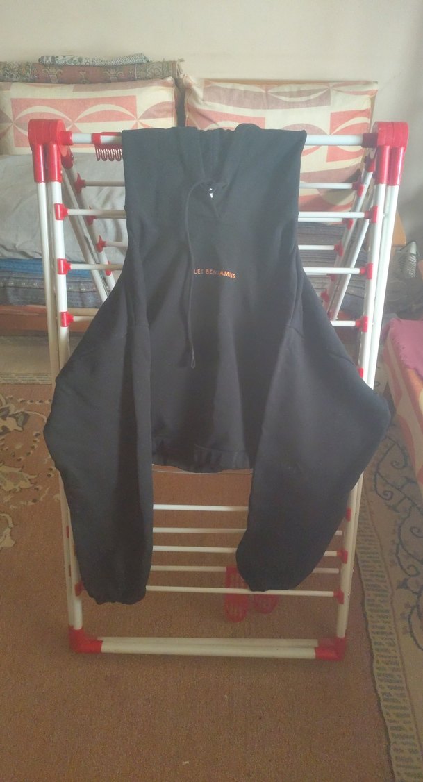 Kapüşonlu Yarım Bel Siyah Kadın Sweatshirt - Görsel 2