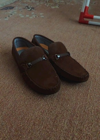 Kahverengi Süet Tokalı Erkek Makosen Ayakkabı - Görsel 2